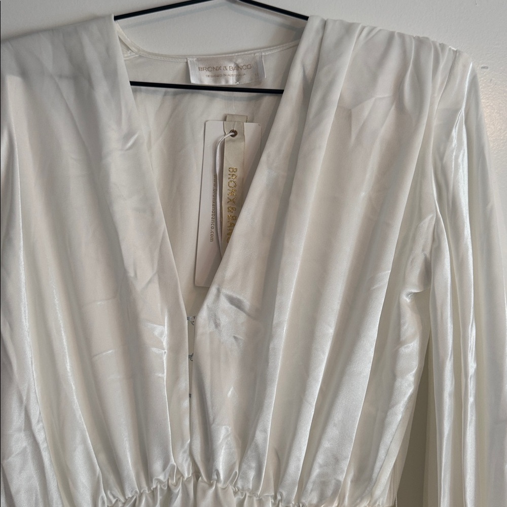 Bronx and Banco Bedouin Mini Dress in White size medium - Picture 5 of 9